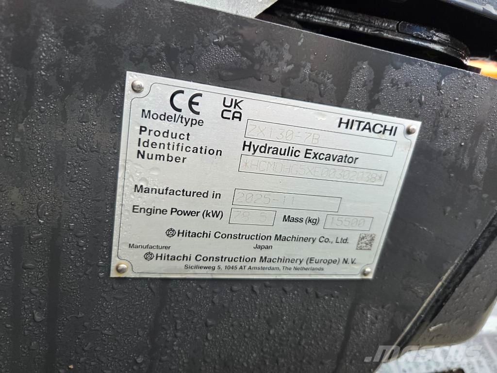 Hitachi LANDCROSS ZX130-7, 2025, rotation+breaker lines Raupenbagger