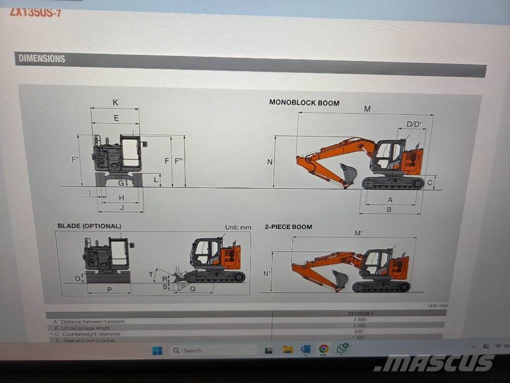 Hitachi LANDCROSS ZX130-7, 2025, rotation+breaker lines Raupenbagger