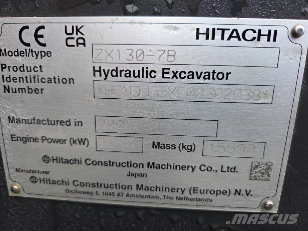 Hitachi LANDCROSS ZX130-7, 2025, rotation+breaker lines Raupenbagger