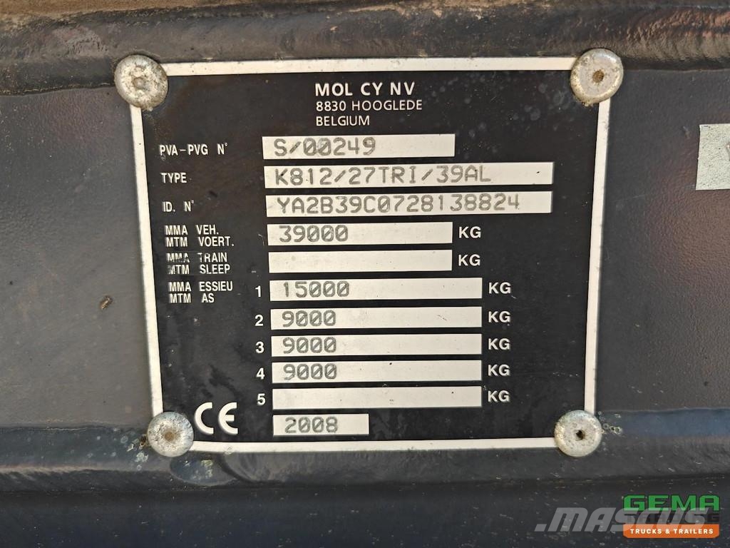 MOL K812.27TRI 48m³ Hardox Tipper - Liquid-Tight - Ste Kiper poluprikolice