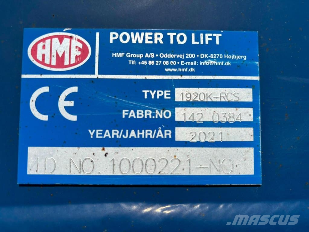 MAN TGX 26.580 6x4 HMF 1920 K6 YEAR 2021 / BOX L=6507 شاحنات الرافعات