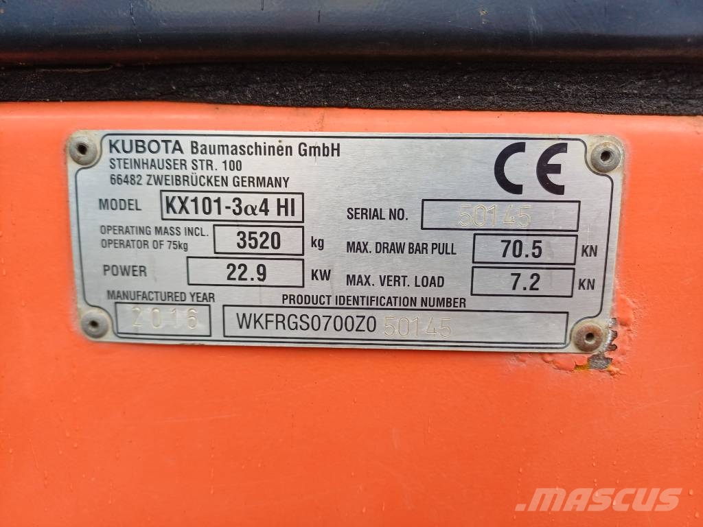 Kubota KX101-3a4 Mini bagri <7t