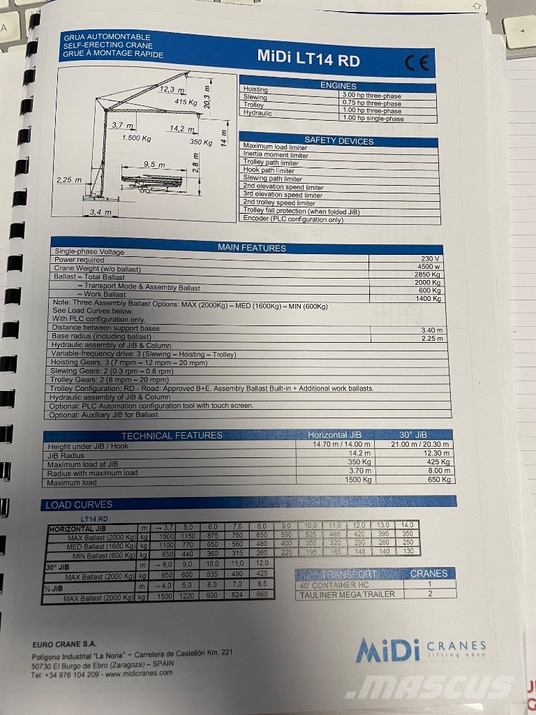Midi LT 14.14 RD SOLD رافعات برجية