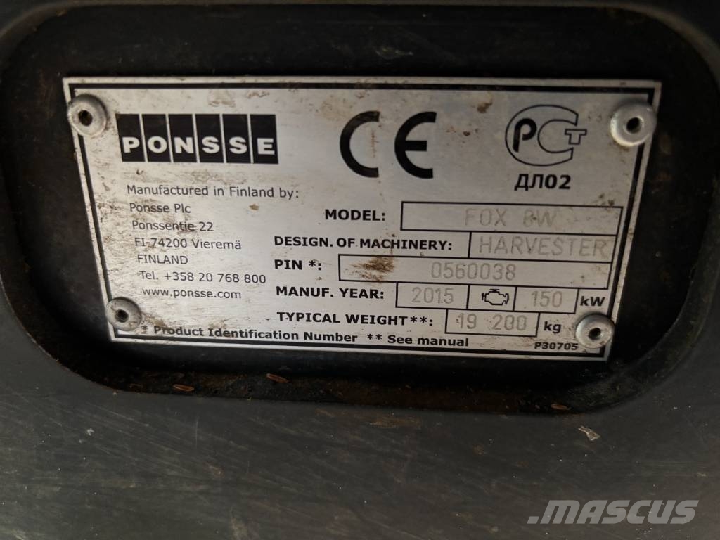 Ponsse FOX 8W 3B Harvesterit