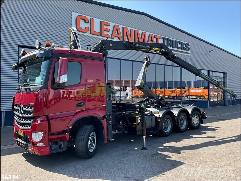 Mercedes-Benz Arocs 3253 Euro 6 8x4 Palfinger 17 Tonmeter Z-kraa Hook lift trucks