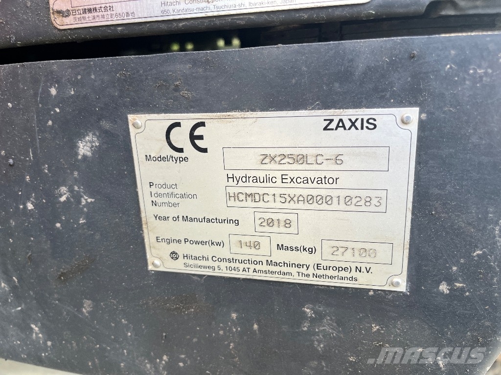 Hitachi ZX 250 LC-6 Crawler excavators