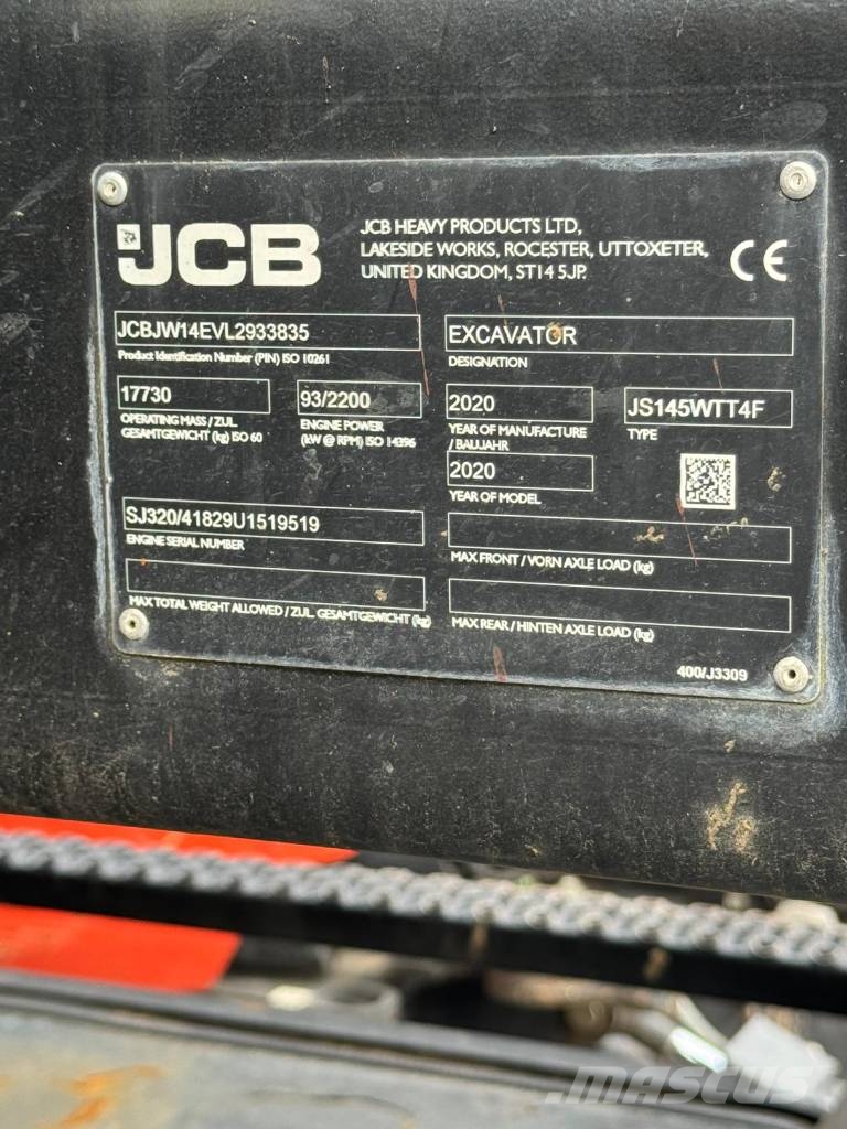 JCB JS 145 W Wielgraafmachines