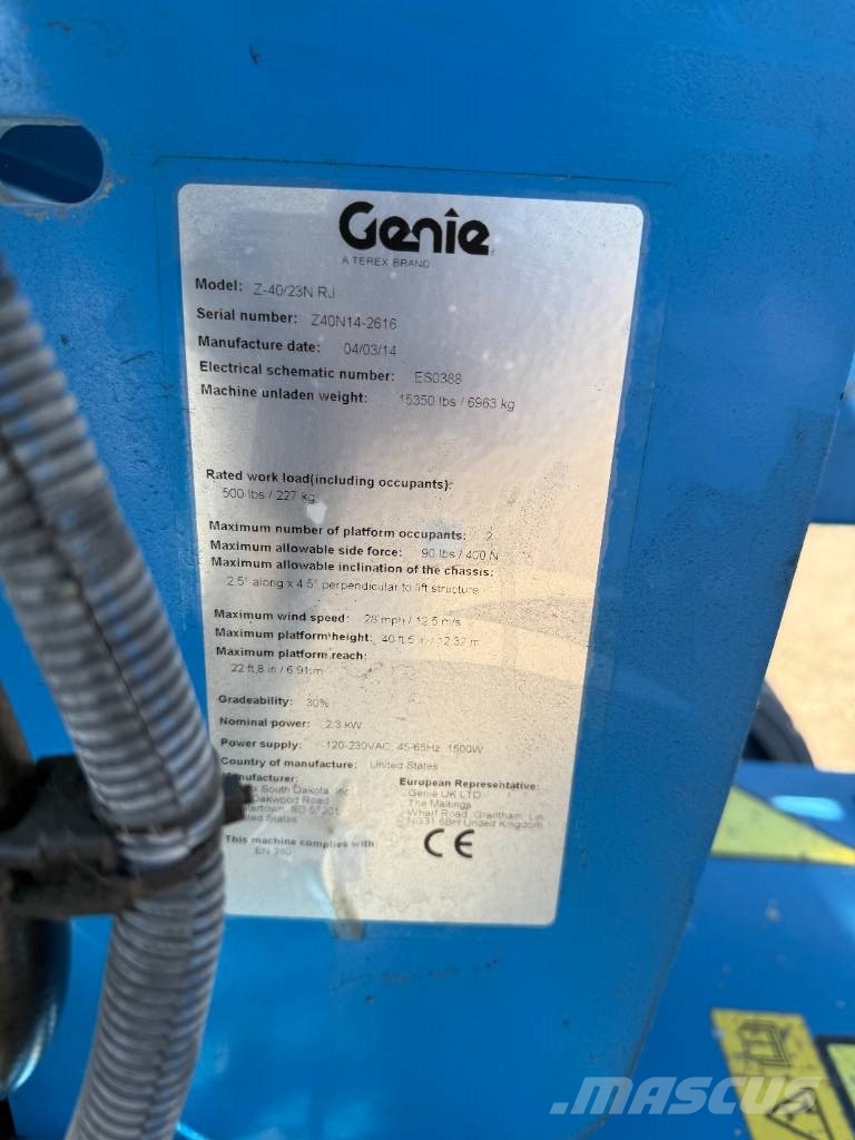 Genie Z 40/23 N RJ AS-IS Knikarm hoogwerker. Zglobne podizne platforme