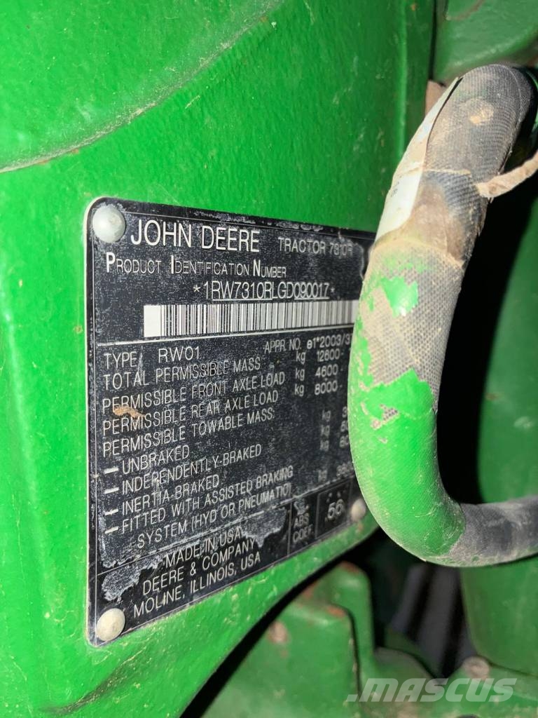 John Deere 7R.310 트랙터