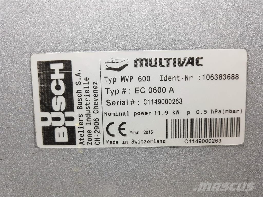 Multivac MVP600-EC0600A/106383688-Vacuum pump/Vaku Compresores