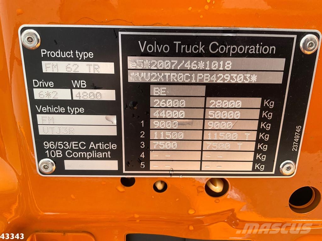 Volvo FM 430 Euro 6 VDL 21 Ton haakarmsysteem Camiones elevadores de gancho