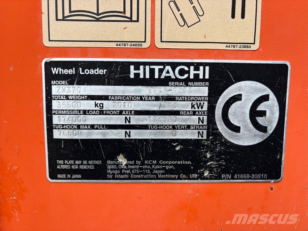 Hitachi ZW 370 - Kawasaki 95Z - ZW370 - ZW330 Utovarivači na kotačima