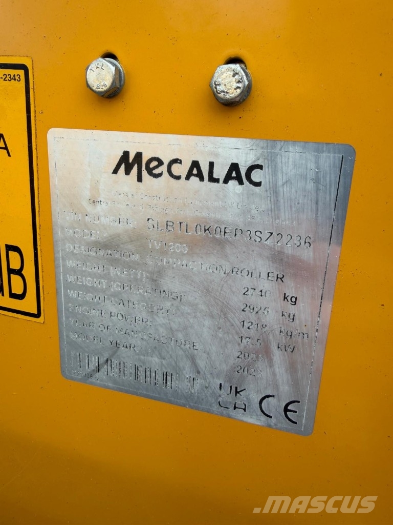 Mecalac TV 1200 Asfaltēšanas mašīnu papildaprīkojums