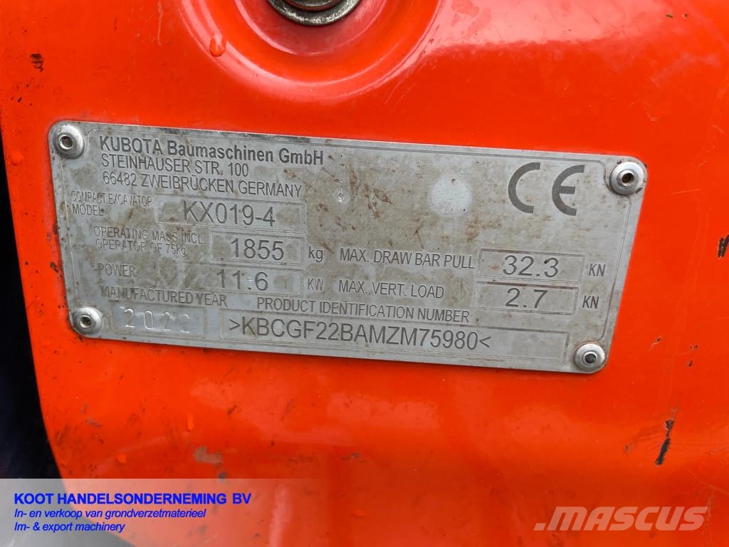 Kubota KX 019-4 (2022) 3x Stock! Minigraafmachines < 7t