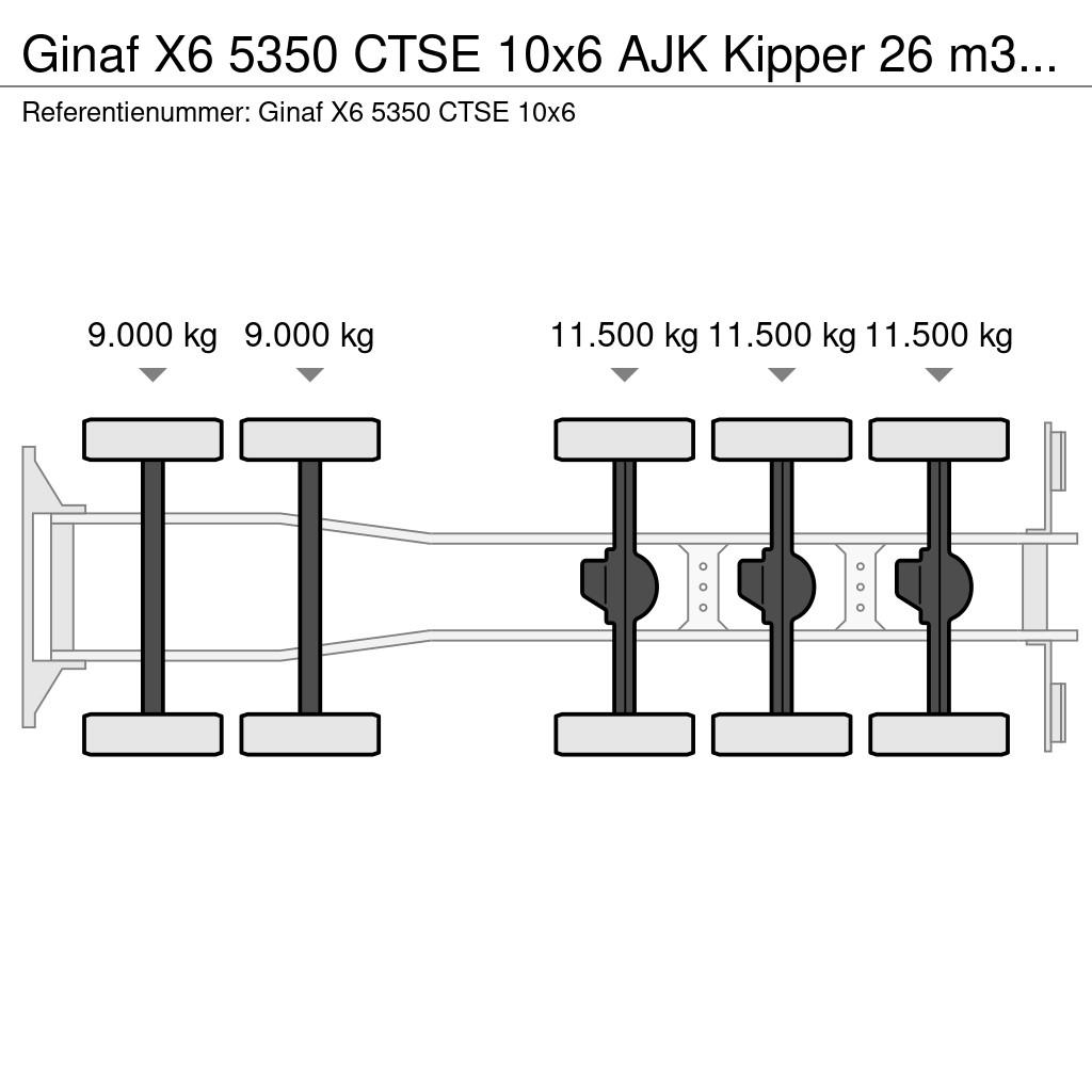 Ginaf X6 5350 CTSE 10x6 AJK Kipper 26 m3 Euro 6 Sora- ja kippiautot