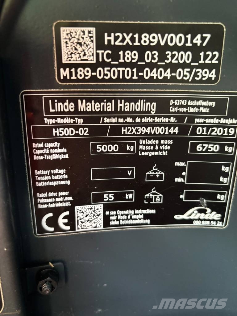 Linde H 50 D Dīzeļa autoiekrāvēji