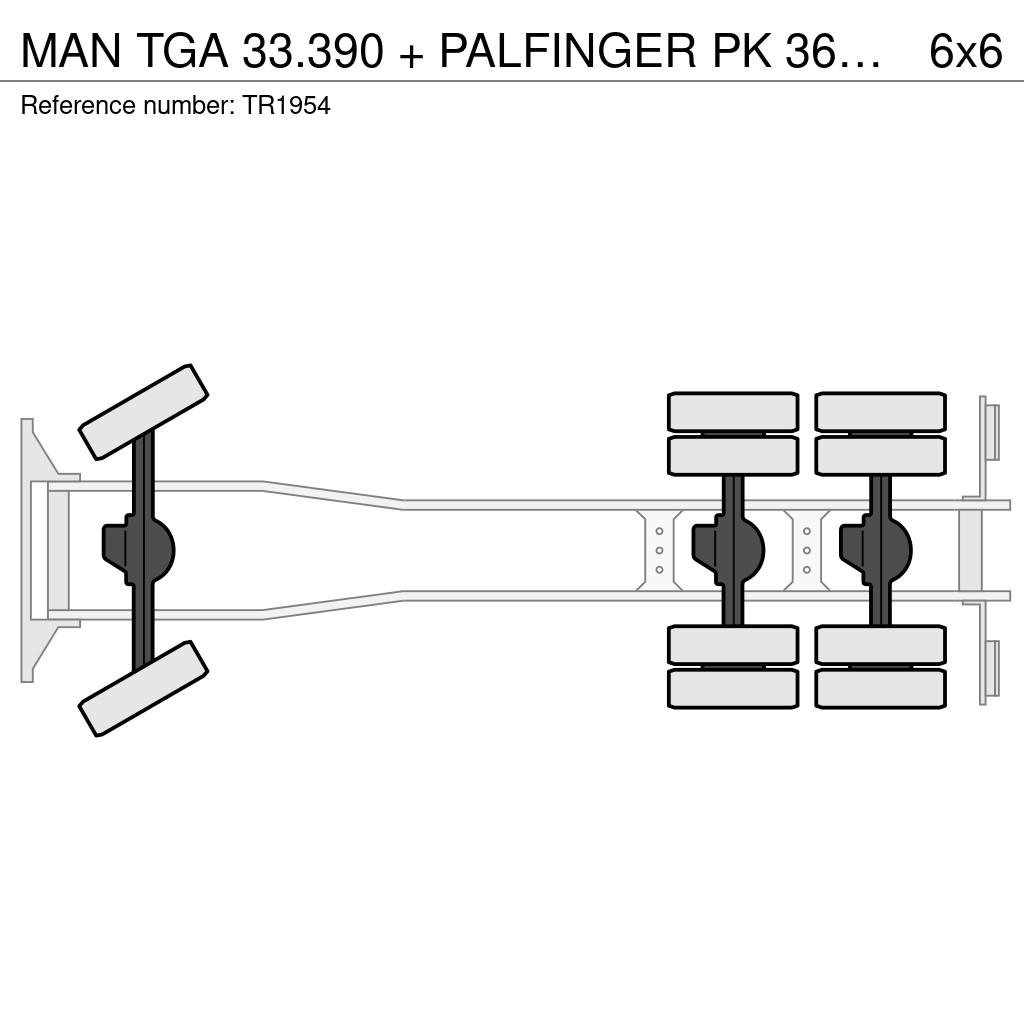MAN TGA 33.390 + PALFINGER PK 36002---5X EXT + 6X6 + L Grues tout terrain