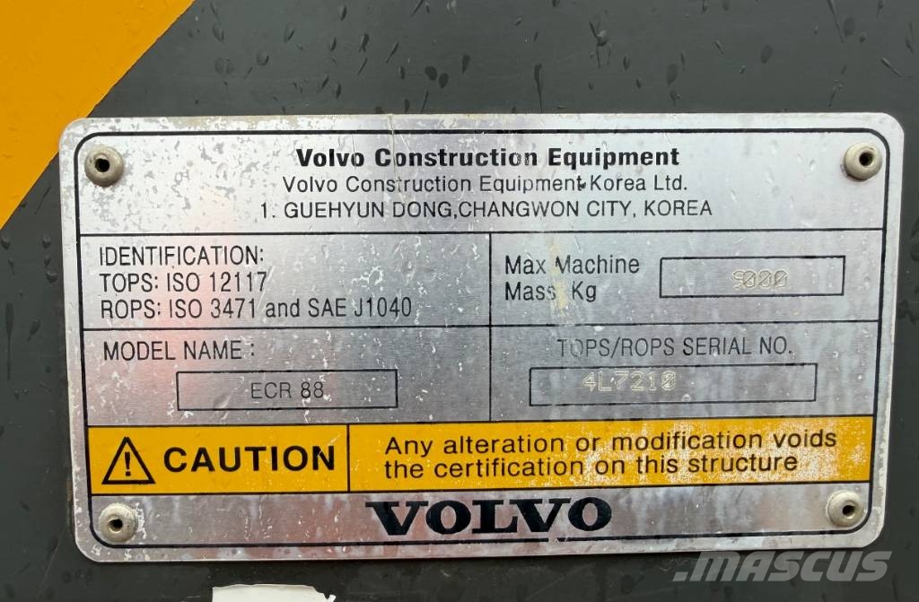 Volvo ECR 88 حفارات زحافة