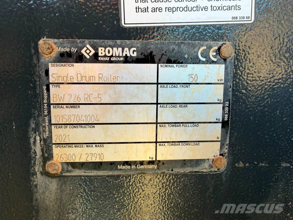 Bomag BW 226 RC-5 Enojni valjarji