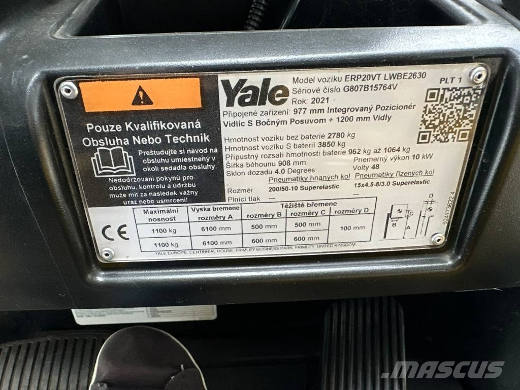 Yale ERP20VT LWBE2630 Električni viličari