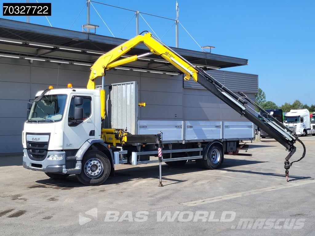 DAF LF 250 4X2 Hyva Crane Remote Euro 6 Camiones de cama baja