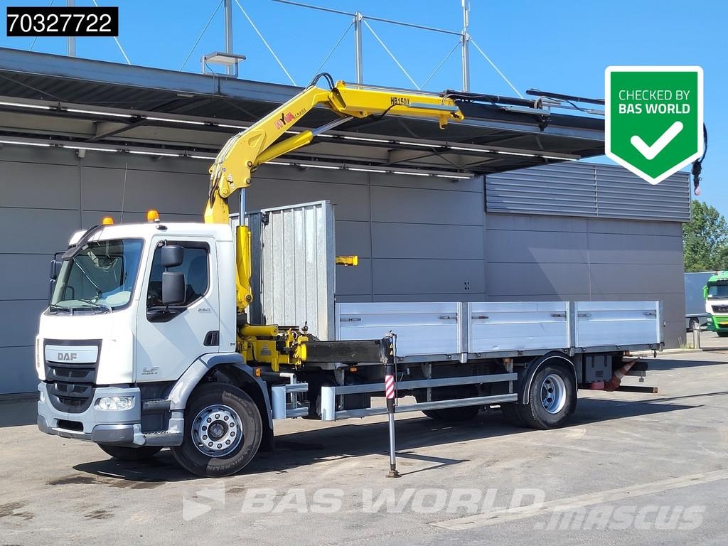 DAF LF 250 4X2 Hyva Crane Remote Euro 6 Camiones de cama baja