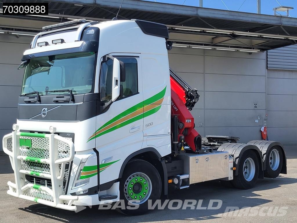 Volvo FH 500 FH 6X4 Full-Air Liftachse HMF 2820K-RCS Cra Flatbed / Dropside trucks