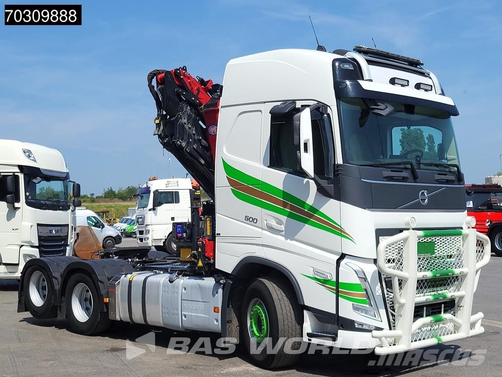 Volvo FH 500 FH 6X4 Full-Air Liftachse HMF 2820K-RCS Cra 平ボディー