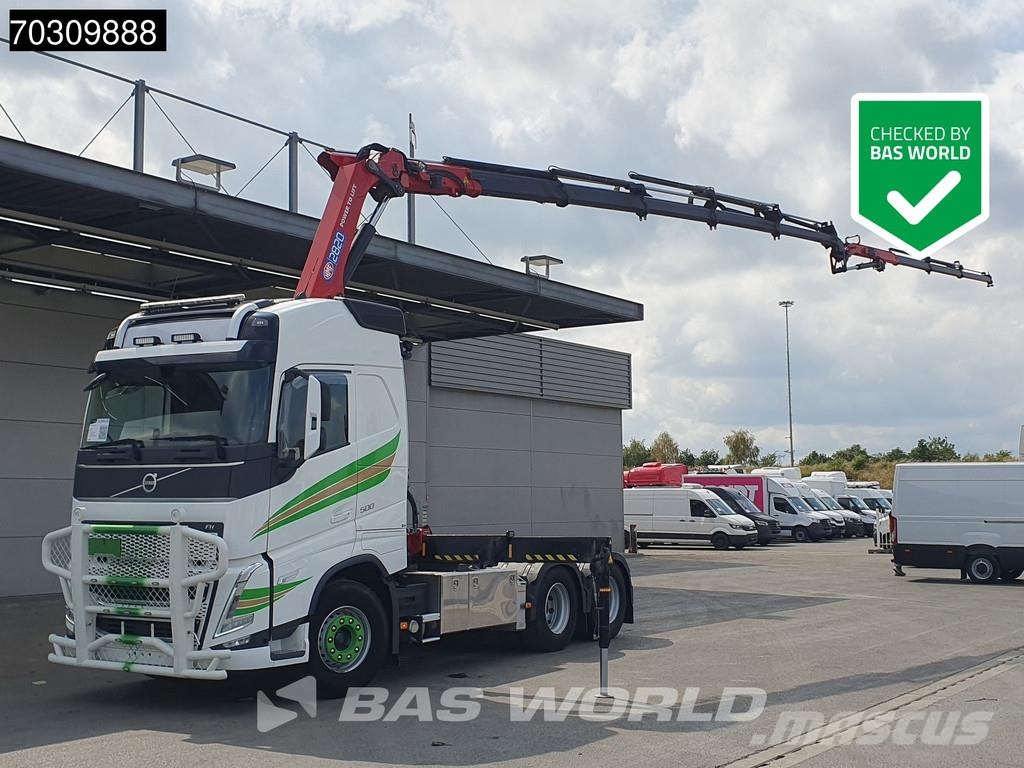 Volvo FH 500 FH 6X4 Full-Air Liftachse HMF 2820K-RCS Cra Flatbed / Dropside trucks