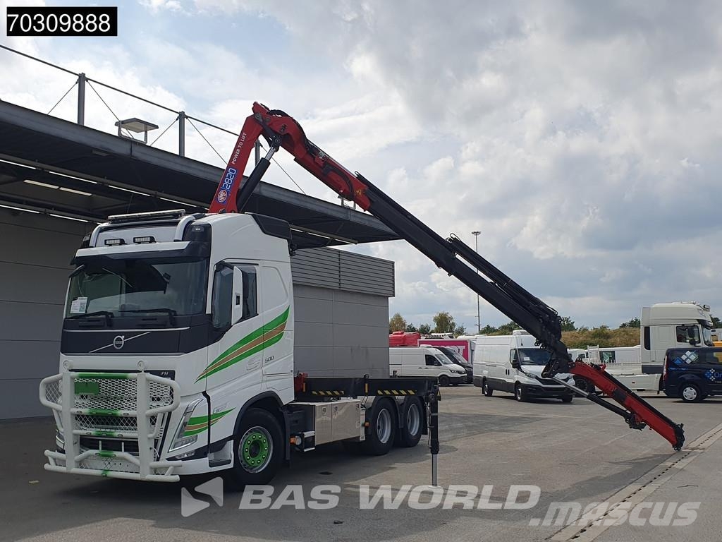 Volvo FH 500 FH 6X4 Full-Air Liftachse HMF 2820K-RCS Cra Flatbed / Dropside trucks