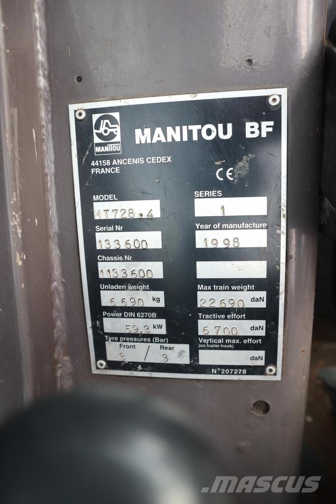 Manitou MT728 | 7 METER | 2.8 TON | DUTCH REGISTRATION Teleskoplader