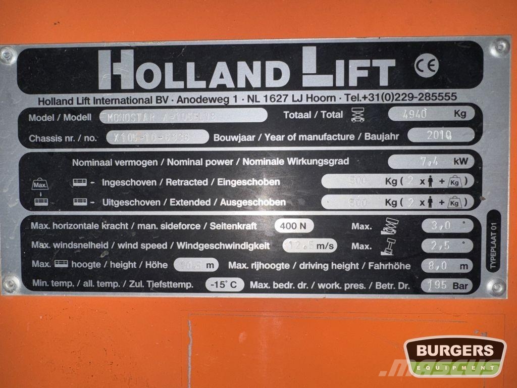 Holland Lift X-105 EL18 Elevadores de tesoura