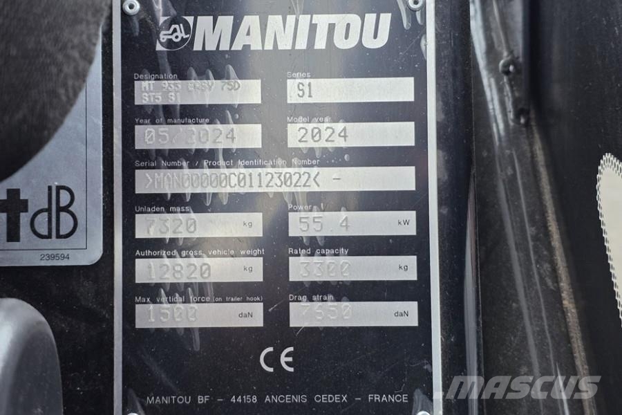 Manitou MT933 EASY 75D ST5 S1 Valid inspection, *Guarantee Telescopic handlers