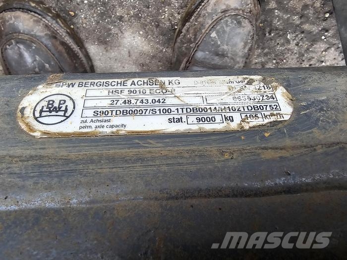 BPW HSF 9010 ECO-P TRAILERAXLE DRUM. Axles