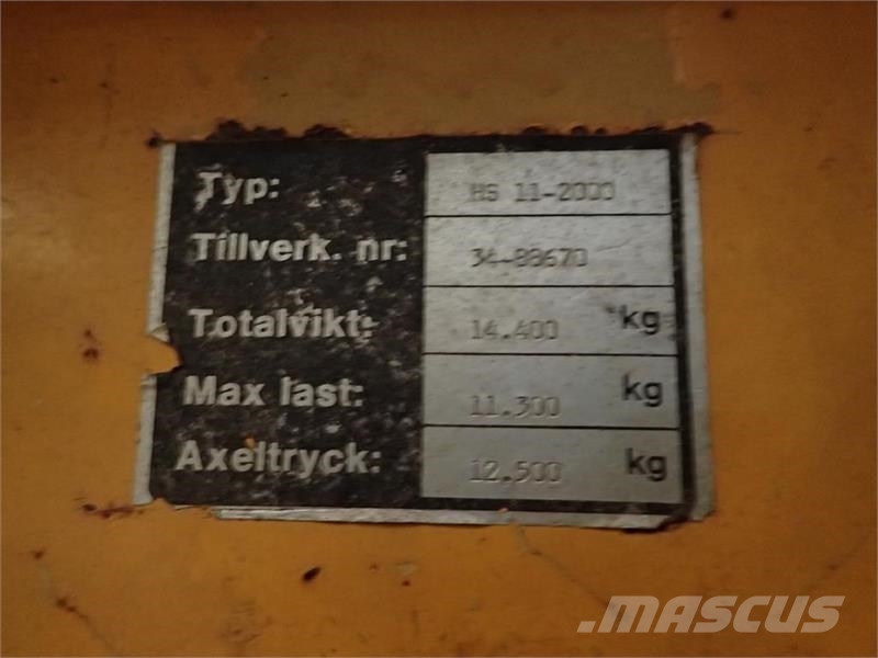 Hill HS 11-2000 Slamspreder Цистерни для перевезення суспензій