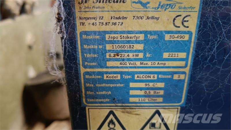  Jepo stoker incl. Alcon 6 kedel fra 2011 (momsfri) Calderas y hornos de biomasa