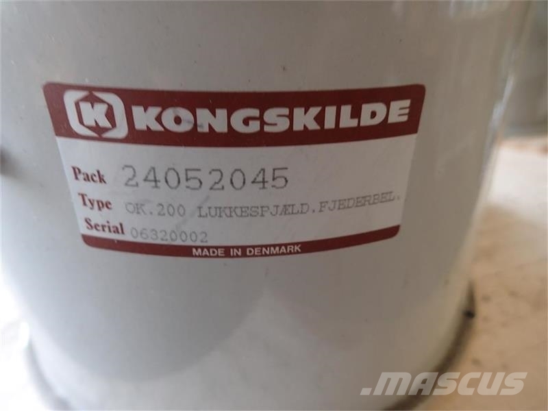 Kongskilde lukkespjæld type OK.200 fjederbel. Colectores de recepção, sopradores e elevadores