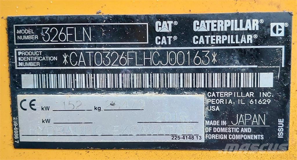 CAT 326FLN 履带挖掘机