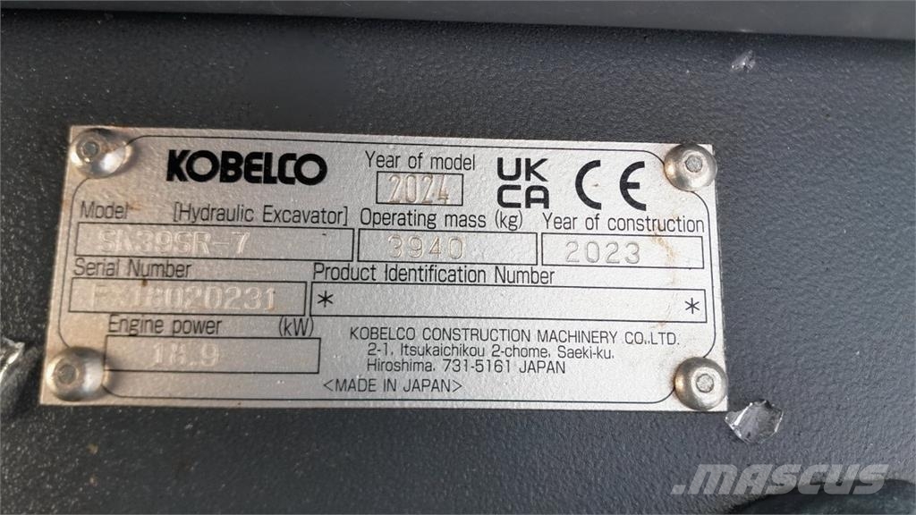 Kobelco SK39SR-7 Miniexcavadoras