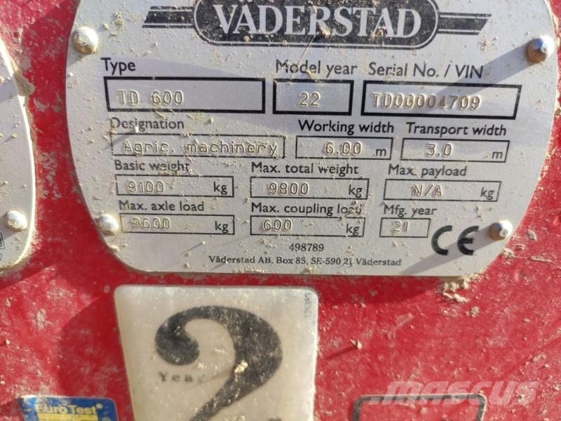 Väderstad TD600 Cultivadoras