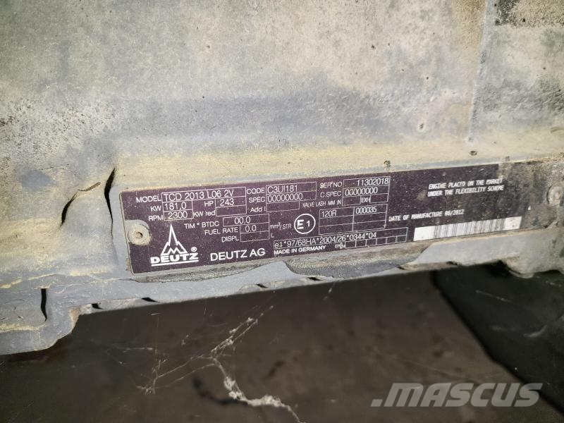 Deutz TCD 2013 L06 2V 243 HP محركات
