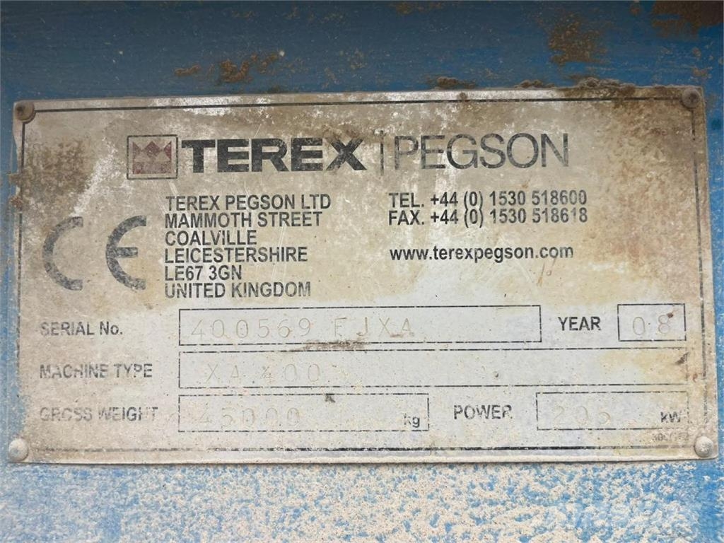 Terex PEGSON XA400 Muut koneet
