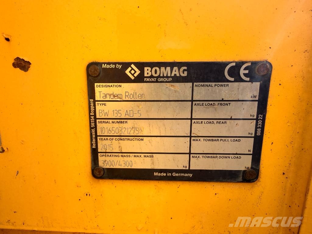 Bomag BW 135 AD-5 Twin Drum Roller Cilindri compactori dubli