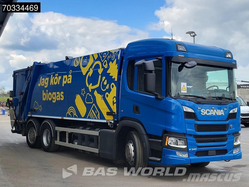 Scania P340 P 6X2 CNG ENGINE! 20m3 NTM garbage truck stee Vuilniswagens