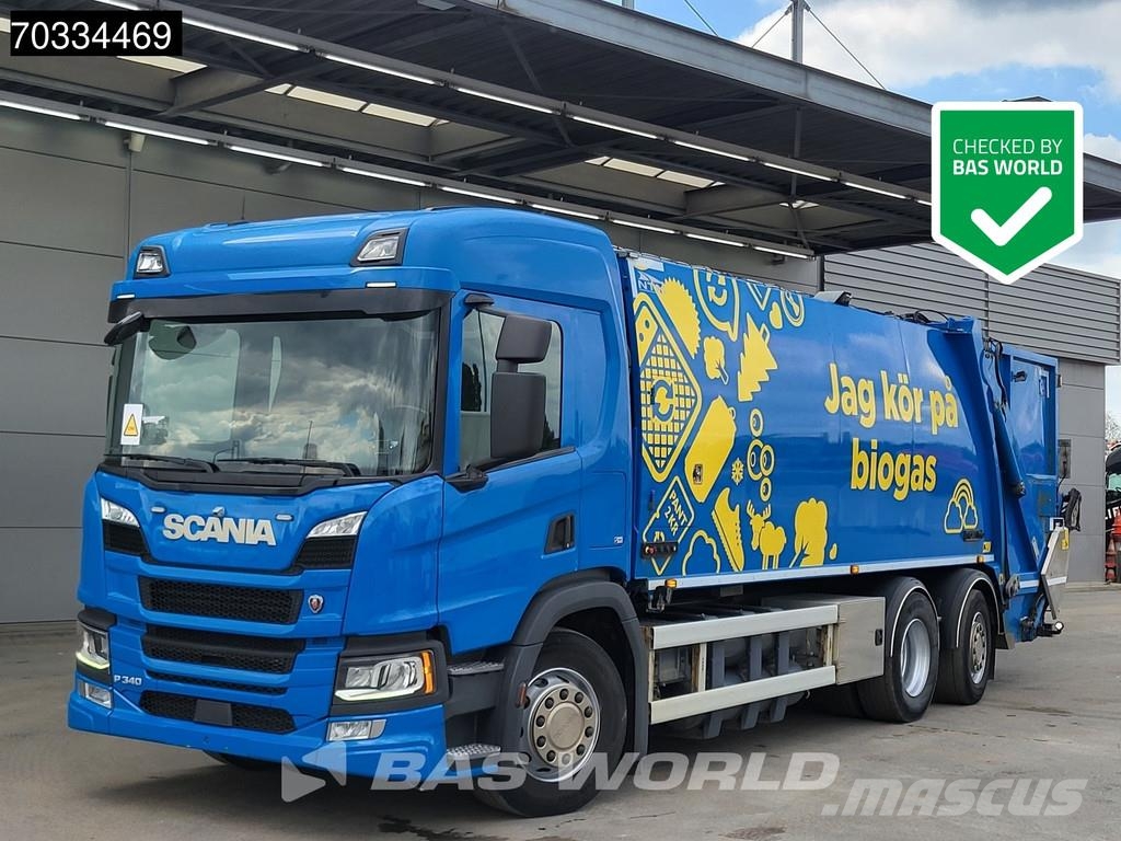 Scania P340 P 6X2 CNG ENGINE! 20m3 NTM garbage truck stee Vuilniswagens