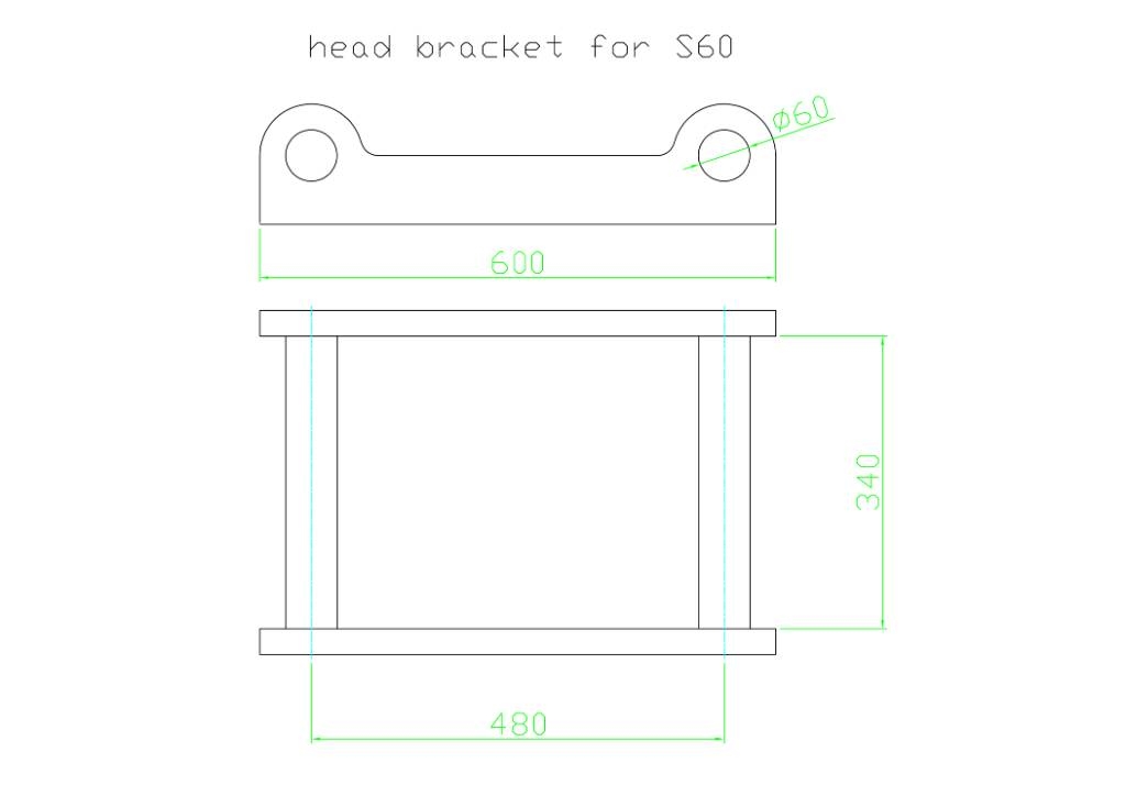 head bracket S60 Специальные экскаваторы