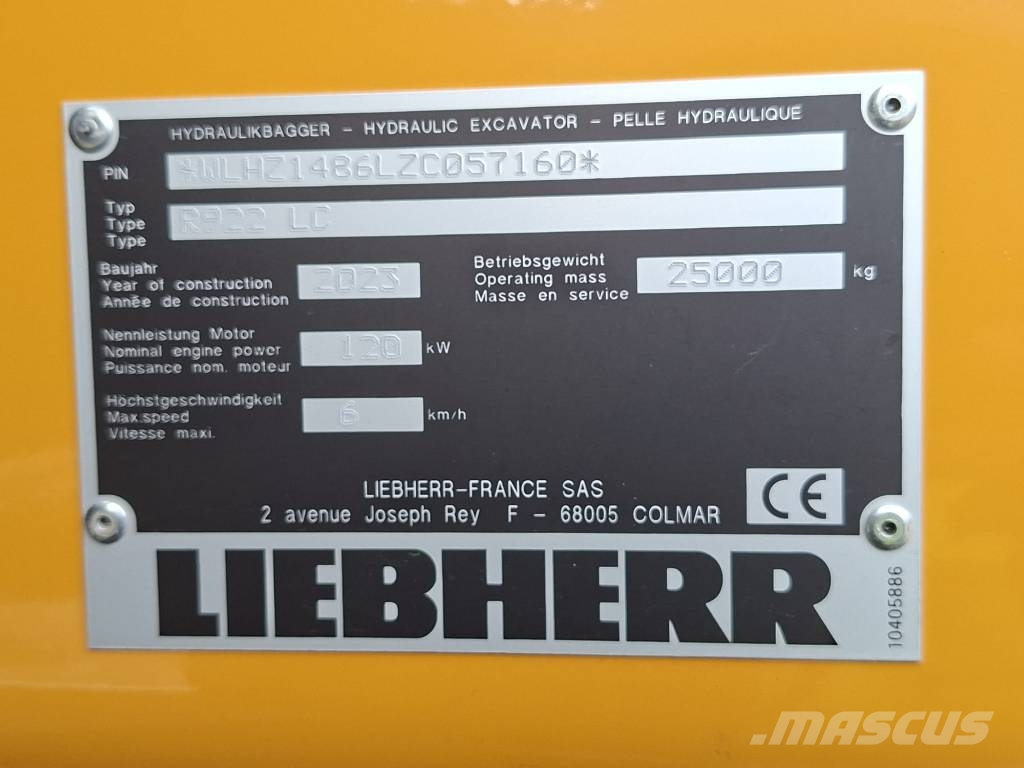 Liebherr R 922 LC Εκσκαφείς με ερπύστριες