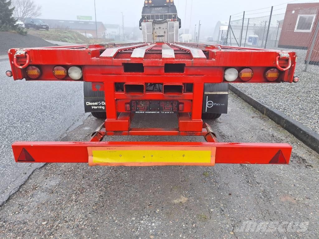 Lecitrailer 3 akslet containertrailer Semi-trailer med containerramme