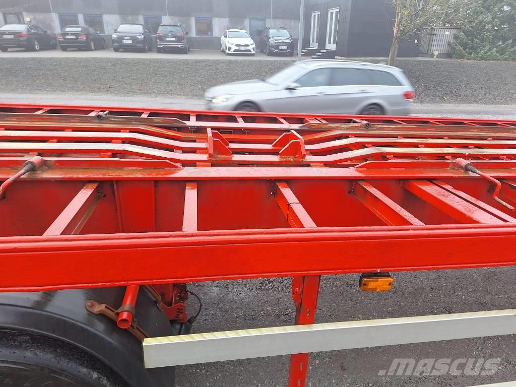 Lecitrailer 3 akslet containertrailer Semi-trailer med containerramme