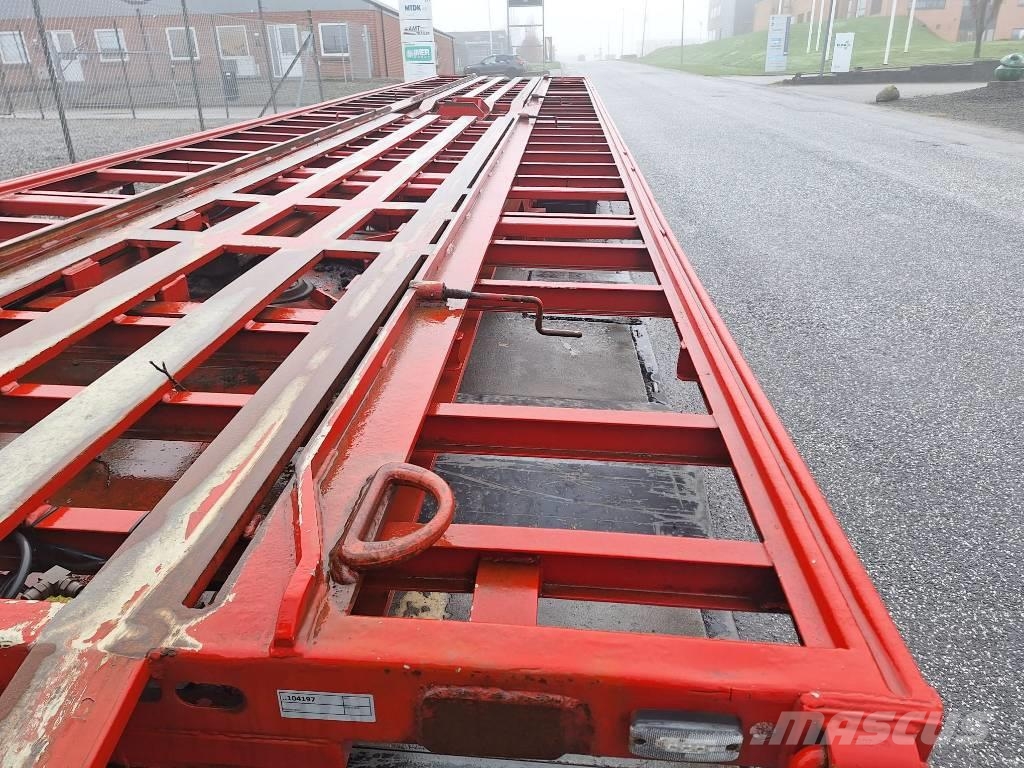 Lecitrailer 3 akslet containertrailer Semi-trailer med containerramme